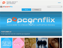 Tablet Screenshot of popcornflix.com